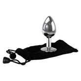 Smooth Aluminum Anal Ecstasy - Clear Gem Plug Butt Plugs
